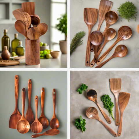 Teakhouten keukenset
